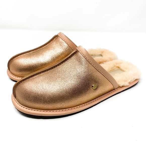 ugg rose gold slippers